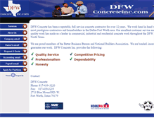 Tablet Screenshot of dfwconcreteinc.com